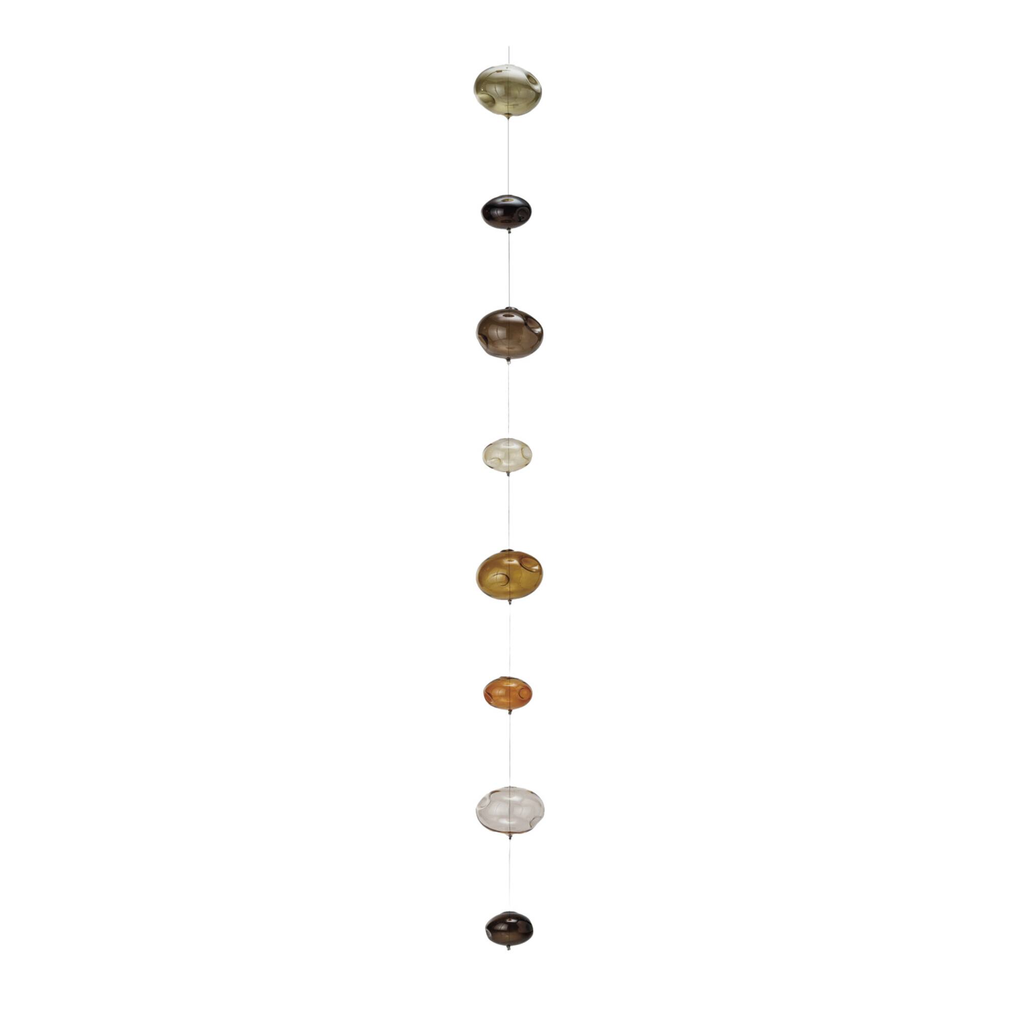 Hello Honey® 4ft. Brown Azure Bubbles Hand-Blown Glass Garland